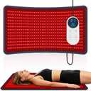 Red Light Therapy Mat for Body 38' x 23.6' 660nm & 850nm Red Light Therapy for BodyLight Blanket for Back Belly Knee Joints Muscle,Wearable Flexible Infrared Light Heating Wrap Belt Gift for Women Men