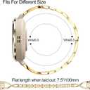 Watch Bands Compatible with Garmin Venu 3S/Venu 4 41mm/ Venu 2S/Vivoactive 4S/Vivomove 3S, 18mm Bling Diamond Alloy Bracelet Strap Jewelry Wristband for Women