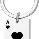 Poker Ace Keychain for Bag Purse Ace Of Spades Charm for Wallet Tote Bag Lucky Charms for Handbags Wallets Key Chain Gift for Husband Poker Birthday Gifts for Men Boyfriend Poker Lover Friend