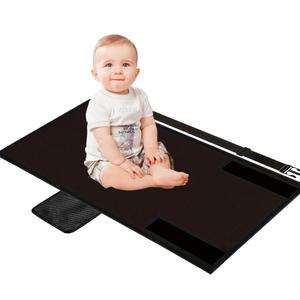 Kids Airplane Seat Extender and Travel Bed - Portable Toddler Plane Essentials for Baby Aged 4 or Below (Black)