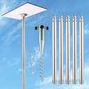 Starlink Gen 3 Pole Mount, Starlink Mini Pole Mounting Kit, 9ft Starlink Ground Pole Mount Kit Features a Durable 1.5'' Diameter Pole with No Dig Ground Anchor, Suitable for Starlink Gen V3/Mini