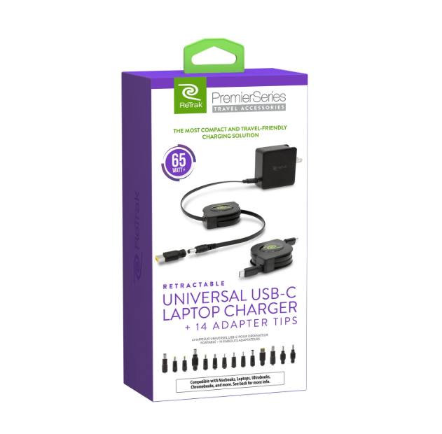 Retractable Universal USB C Laptop Charger