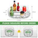 360 Rotating Lazy Susan for Refrigerator, 13.5''x8.5'' Clear Lazy Susan Turntable for Refrigerator Organizers and Storage, Kitchen, Table Top, Cabinet, Pantry, Countertop, 1 Pack