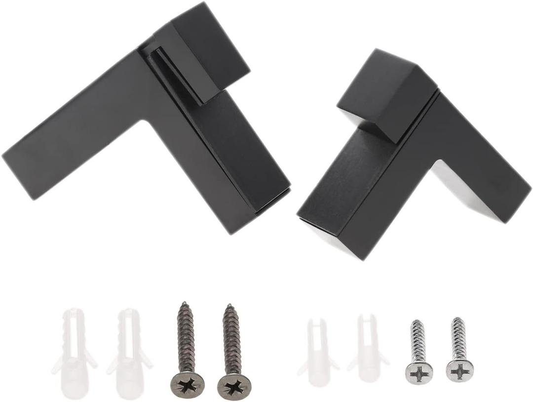 1pc Glass Shelf Bracket F-Shape Zinc Alloy Wall Mount Adjustable Clip W/Screw L-Style Support Wood Holder Fit 3-28mm Glass Clamp ( Color : Black , Size : Large 76 x 98 x 28mm )