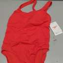 Speedo Women's Swimsuit One Piece Essentials with Removable Cups Soft Fabric (Red, M)