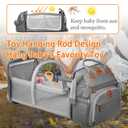 Astro alan Baby Diaper Bag with Changing Station, Waterproof Diaper Bag Backpack for Moms Dads with USB Charging Port, Baby Shower Gifts, Large Capacity diaper backpack, Grey