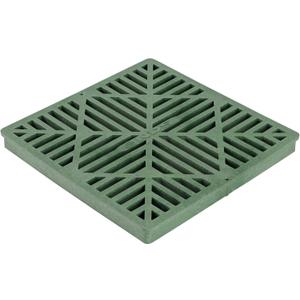 NDS 1212 Square Catch Basin Drain Grate, Diamond Design, Fits 12-Inch Catch Basin Drain, Risers and Low Profile Adapter, 12-Inch, Plastic, Green