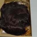 M MISS U HAIR 70s Wigs for Men Disco Wig for Halloween Party Short Brown Feathered Hair with Glasses Gold Necklace Mustache