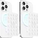 Klearlook  1 PCS Magnetic Suction Phone Mount for MagSafe Case, Sticky Phone Grip Holder for iPhone, Removable Hands-Free Selfie/Video for TikTok Influencers, Women Girl Teen Gift, Transparent