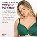 Smart & Sexy Women's Signature Lace Push-up Bra - Perfect for Seeking Effortless Style and Comfort (Green, M)