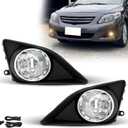 Fog Lights Assembly for 2008 2009 2010 Toyota Corolla Altis Replacement Kit with Wiring & Switch H11 12V 55W Halogen Bulbs