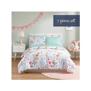 moon beams comforter Bedding Ensemble. Twin Size. Comforter Set: 1 Comforter, 1 Sham. Sheet Set : 1 Flat Sheet, 1 Fitted Sheet, 1 Pillowcase