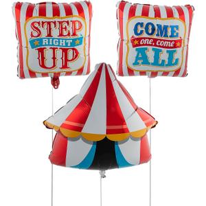 Carnival Mylar Balloons - 3 Pieces