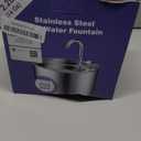 Cat Water Fountain Stainless Steel: 74oz/2.2L Cat Fountain for Drinking - Pet Water Fountain for Cats Inside - Quiet Cats Water Bowl Dispenser - Kitty Drinking Fountains - for Pets& Small Animals