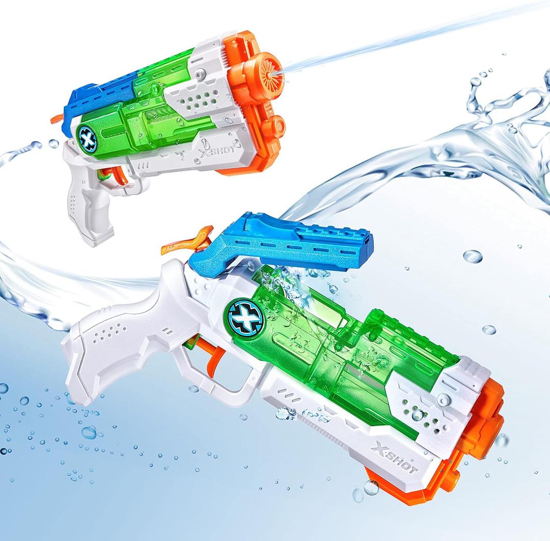 XSHOT Water Warfare Micro Fast-Fill Water Blaster (2 Pack) by ZURU with Struggle Free Packaging, Summer Watergun, XSHOT Water Toys, 2 Blasters Total, Fills with Water in just 1 Second! (2 Pack)