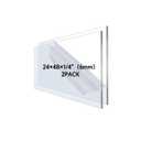 2 Pack 24×48"×1/4" (6mm) Plexiglass, Large Acrylic Sheets for DIY Project, Hevay Duty Crafts, Window Paiting, Signage, Industrial,Easy to Cut,Indoor and Outdoor Work