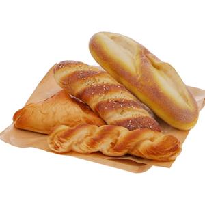 Woration 4pcs Artificial French Bread Set Fake Loaf Simulation Baguette Faux Pastries Food Model Display Home Kitchen Decoration Bakery Ornament