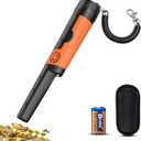 SUNPOW Metal Detector Pinpointer for Adults & Kids - Waterproof Handheld Pin Pointer Wand - High Sensitivity 360 Detection - Easy to Use 2 Alert Modes - Treasure Pinpointing Finder Probe - OTMD12 (Orange)