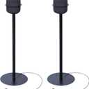 Speaker Stand for Apple HomePod & HomePod 2, 37-Inch Floor Stand with Built-in Cable Management, Powder-Coated Steel, Sleek Modern Design, Secure Precision-Fit Ring, (Black, Pair)