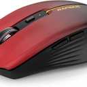 Bluetooth Wireless Mouse - (BT1/BT2+USB) Tri-Mode High Performance, Rechargeable, Multi-Device Compatible with PC/Laptop/Computer/MacBook/iPad Air Pro (Red Gradient)
