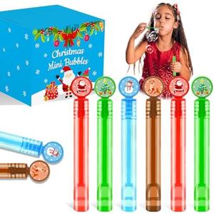 100 Pack Winter Small Gifts Toys Prizes for Kids, Bulk Easter Mini Bubble Wands Party Favors Accessories for Toddlers, Holiday Non Candy Treats Goodie Bag Stuffers Fillers for Boys Girls