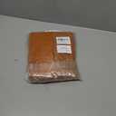 Boucle Decorative Throw Pillow Covers 18"x18" Set of 2  Modern Textured Pillowcases with Faux Leather Contrast Stripe, Neutral Accent for Couch, Bed, or Chair  Leather Brown