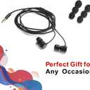 LUDOS Ultra Wired Earbuds in-Ear Headphones, Earphones with Microphone, Noise Isolating Ear Buds, Memory Foam for iPhone, Samsung, School Students, Kids, Women, Small Ears - Black