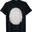 White Belly Costume DIY Cosplay Panda Bear Cat Skunk Deer TShirt, Kids 8