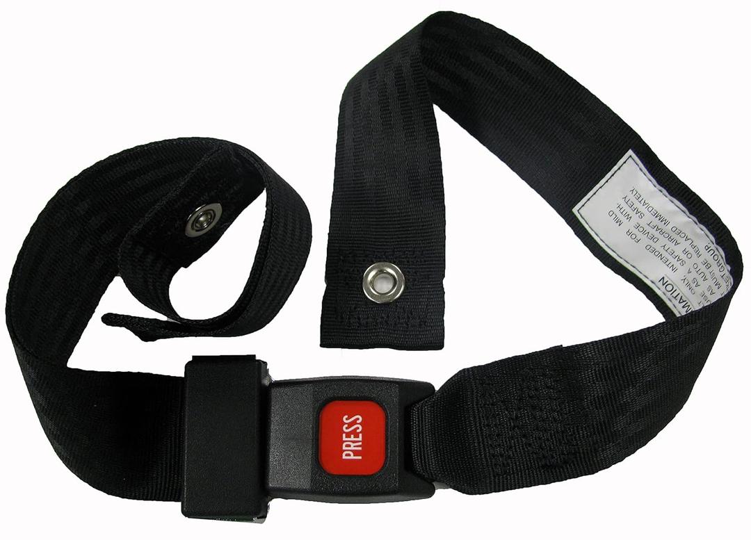 The Aftermarket Group Wheelchair Positioning Strap, Auto Style Push Button, Black, 48" L, TAG511110