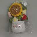 Teacher Appreciation Gift from Students Thank You for Helping Me Grow Presents Positive Handmade Crochet Pot for Teacher Boss Lady 2026 Graduation Retirement Gift(Sunflower)