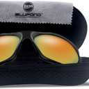BLUPOND Sunglasses Case Semi Hard EVA Shell with Metal Hanging Hook Belt Clip Sun Glasses Storage