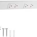 24inch Hardwired Power Strip with 4 Tamper Resistant Outlets and 2 Type A USB, White