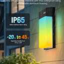 OIYN Smart Outdoor Wall Light, RGBWW LED Porch Light with 30 Scene Modes, 1500LM, IP65 Waterproof, DIY Color-Changing Wall Lamp for Garden, Patio, Christmas and Holiday Decorations 1 Pack