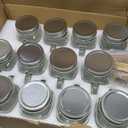 TANGLONG Mason Jar Cups, Mason Jars With Handle And Lids, Drinking Glasses Cups, Glass Mugs with Handles 16 oz 12 Pack, 12 Count