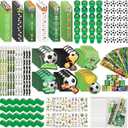 216Pcs Soccer Stationery soccer Theme Gifts Birthday Supplies Team Gift Goodie Bags Stuffer Pencils Rulers Classroom games Rewards School Office Suppliessoccer