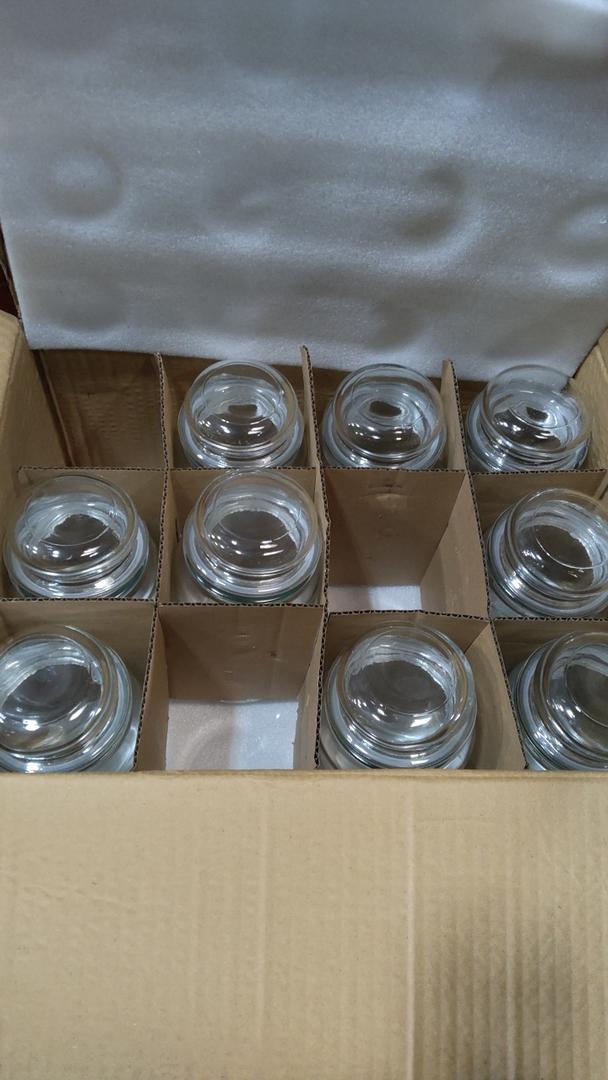 Pack Of 9 Glass Jars With Lids