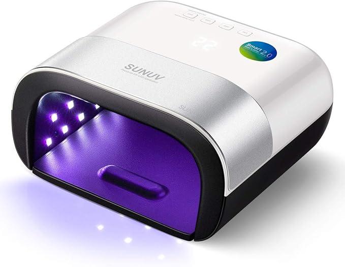 SUNUV SUN3 Professional UV Light for Gel Nails, LED Nail Lamp for Gel Polish with 4-Timer and Sensor, 39 PCS LED Beads, UV Dryer for Salon Home Gift for Woman Mom Girl
