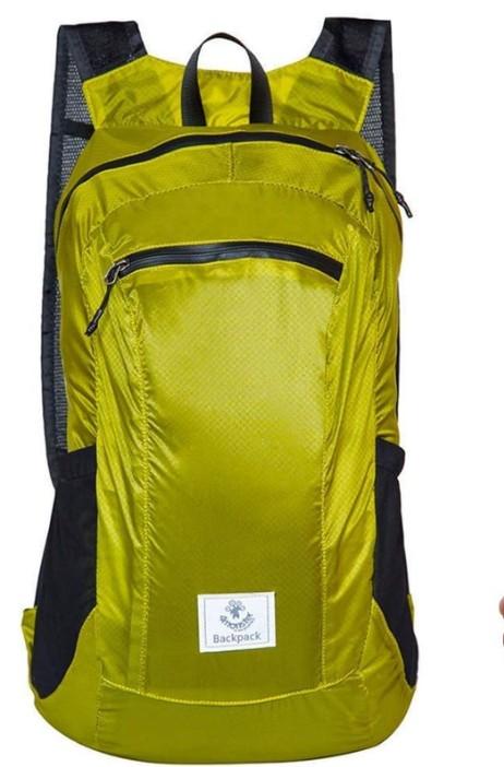 4Monster Hiking Daypack,Water Resistant Lightweight Packable Backpack for Travel Camping Outdoor (16L, Yellow Green)