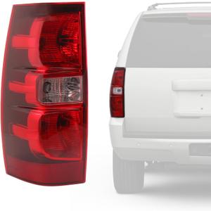 Tail Lights Assembly Driver Side with Bulbs Compatible With 2007-2014 Chevy Suburban 1500 2500,Tahoe Suburban GM2801196 25862702 Left Tail Light Rear Lamp