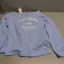 Tween Girls Clothes Off The Shoulder Sweatshirt and Wide Leg Sweatpants Sweatsuit Size 7-14 (Blue, S)