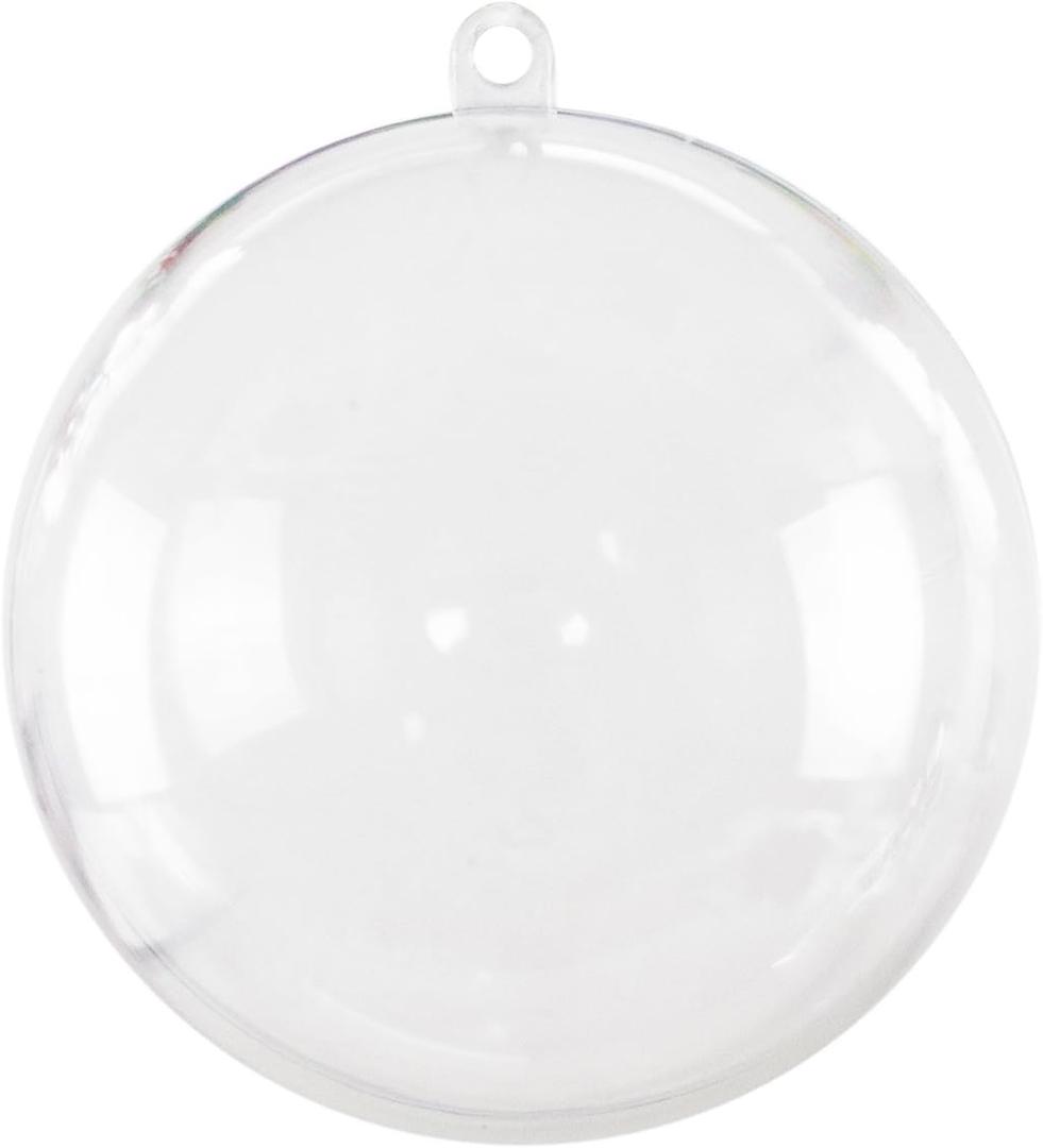 Super Z Outlet Clear Plastic Acrylic Bath Bomb Mold Shells Molding Balls Kit (80mm, 12 Pack)