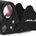 JARLINK 30X 60X Illuminated Jewelers Loupe Magnifier, Foldable Jewelry Magnifier with Bright LED Light for Gems, Jewelry, Coins, Stamps, etc (Black)