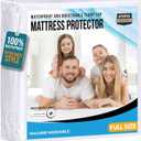 Utopia Bedding Waterproof Mattress Protector Full Size, Premium 200 GSM Terry Mattress Cover, Soft & Breathable Bed Cover, Fitted Sheet Style with Stretchable Deep Pockets 15" (White)