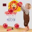 SYNCFUN Mini Basketball Hoop LED Scoring Indoor Hoop with 2 Balls, Indoor Adjustable Height Basketball Hoop, Space-Saving, Christmas Birthday Gifts Toy for Boy Girl Over 18 Months