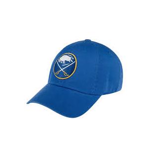 AMERICAN NEEDLE Buffalo Sabres Unisex Blue Line Officially Licensed NHL National Hockey League Team Baseball Hat Adjustable Buckle Strap Dad Cap (40742B-BUS-ROY)