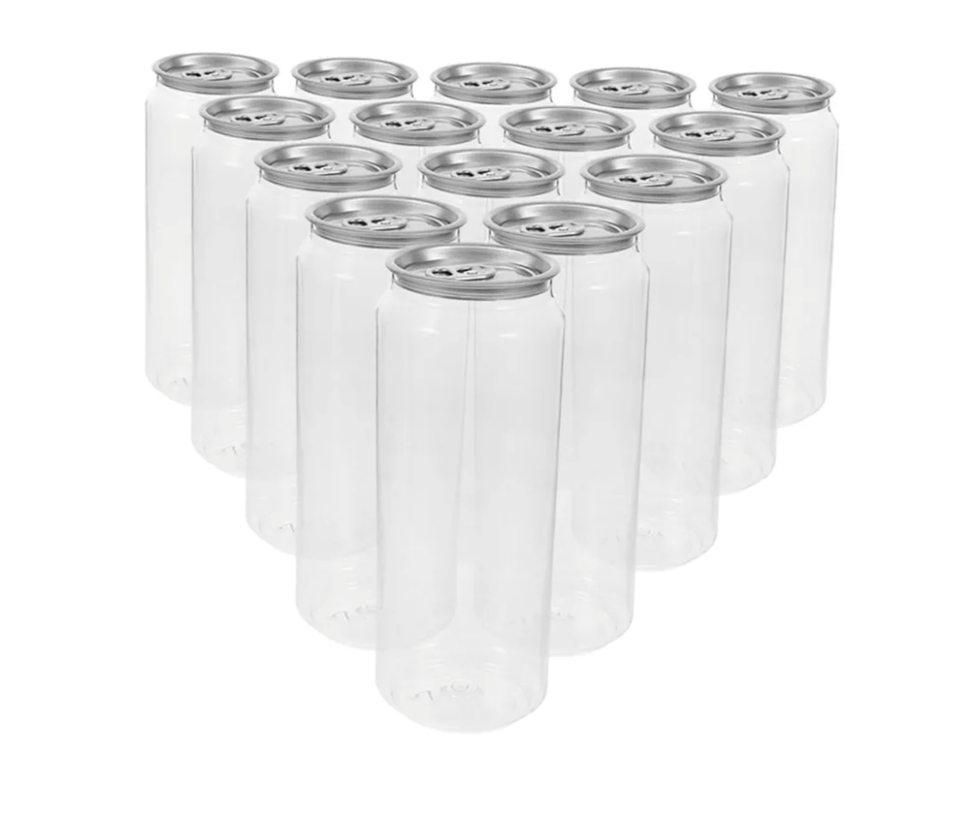 100 Pcs Portable Aluminum Soda Cans Reusable Beverage Containers with Aluminum Caps for Juice Milk Tea Coffee and Sparkling Water for Camping and Outdoor. 16 Oz