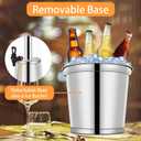 FULIYE Beverage Dispenser with Stand, Drink Dispensers for Parties, Beverage Dispenser with Ice Container, 2.2 Gallon/8L, Clear Acrylic Stainless Steel Lemonade Dispenser for Buffet, Caf, Bar