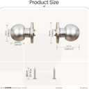 HOSOM 6 Pack Dummy Door Knob, Keyless Closet Door Knobs Satin Nickel Dummy Door Handle, Exterior/Interior Door Knob, Individual Non-Turning Single Side