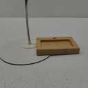 YEAKE Flexible Gooseneck Bamboo Vanity Makeup Mirror,360Rotation 8" Large Frameless Vanity Mirror Folding Portable Table Desk Mirror with Stand Bathroom Shaving Make Up Mirrors Round