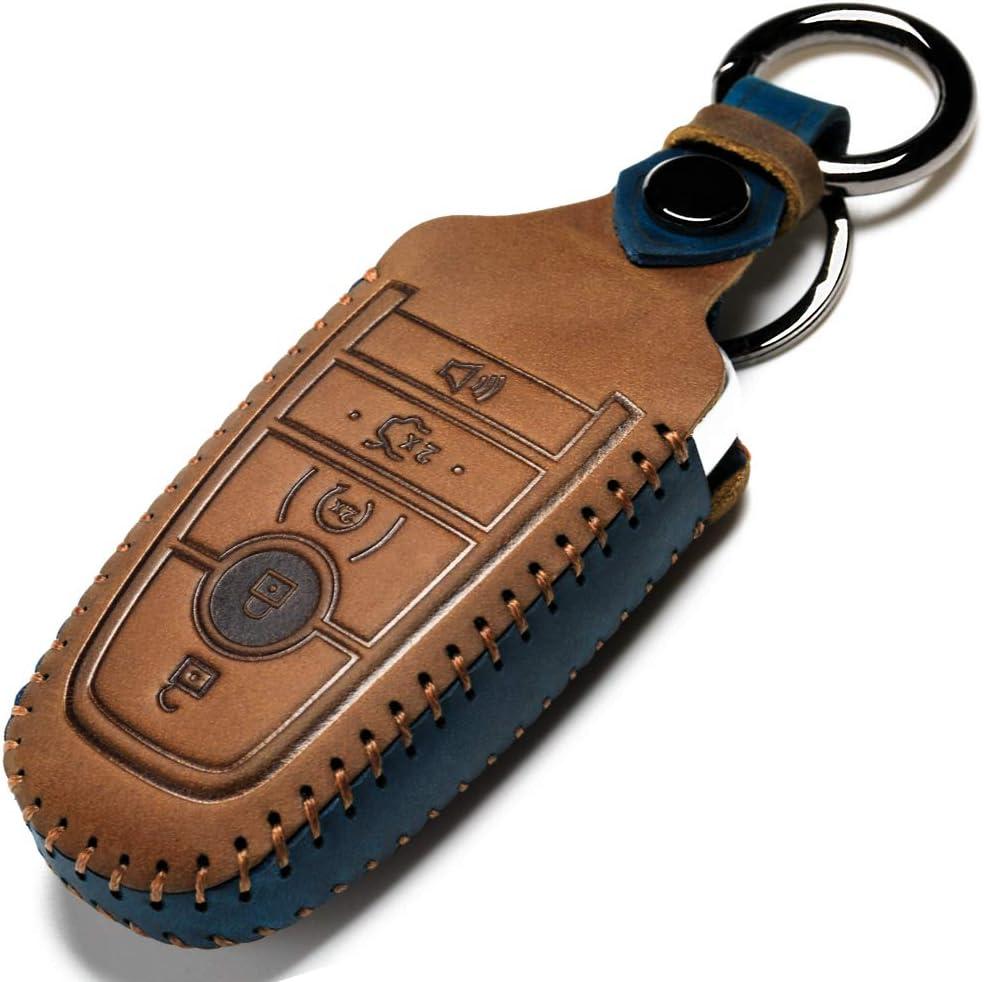 Cover Compatible with Ford Key Fob Case Suit for Keyless Remote ControlA-Brown